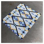 六角形陶瓷马赛克 纯色混色 马赛克拼图