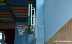 墙壁侧折叠式篮球架 钢化板篮球架 