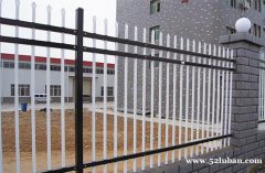 华禹三横杆锌钢护栏 围墙栅栏厂家直销