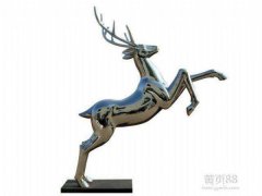 保定曲阳雕塑厂家供应不锈钢动物鹿雕塑