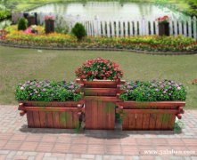 沧州畅通ct2501型实木质落地式组合花箱,户外公园防腐木花箱花盆