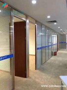 北京钢化双层玻璃内置百叶隔断墙 办公室隔墙铝合金玖瑰拉丝颜色成品隔断