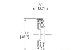 雅固拉3832冷轧钢全行程防回弹拨杆式三节滑轨