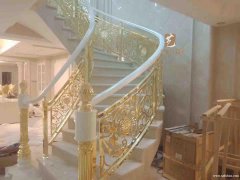 广东揭阳线条感极强的楼梯护栏 酒店楼梯护栏体现匠心