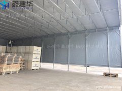 潍坊诸城市安装遮雨仓库帐篷帆布伸缩大型雨棚厂家