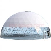 六柒厂家订制18米镀锌管球形篷房 立体球幕影院 户外酒会蓬房