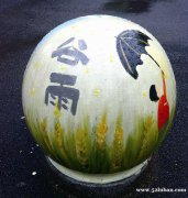 武汉大理石石球彩绘，武汉石球涂鸦