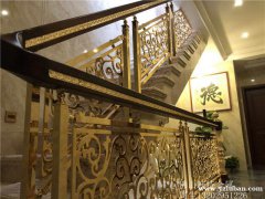 装修现代海南铜艺楼梯扶手舒适和美态如何