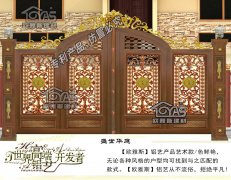 东莞铸铝欧式大门、中式庭院门定制